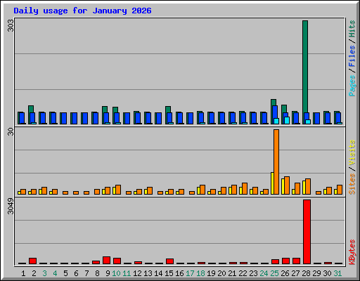 Daily usage for January 2026