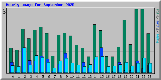 Hourly usage for September 2025