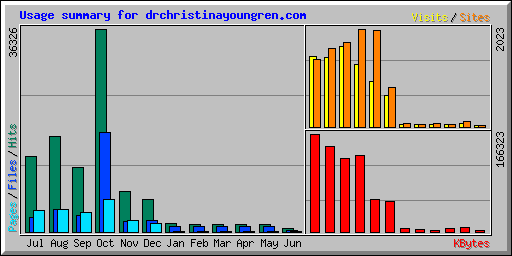 Usage summary for drchristinayoungren.com